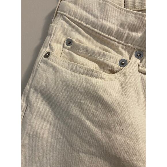 Abercrombie & Fitch vintage straight 90s jeans in cream white mens sz. 28x30 - Picture 6 of 8